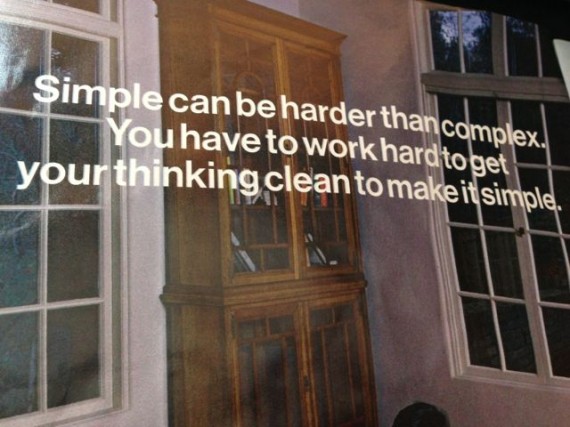 Steve Jobs quote on how difficult simplicity is