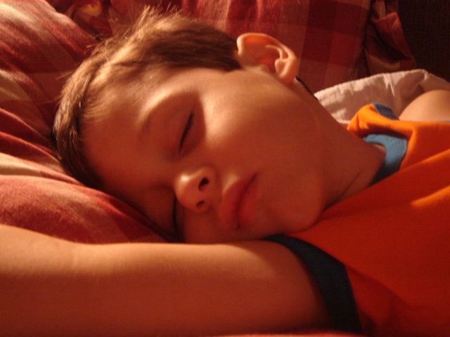 photo of small child sleeping peacefully