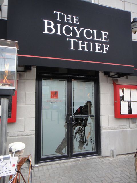 clever Canadian bicycle shop doorway