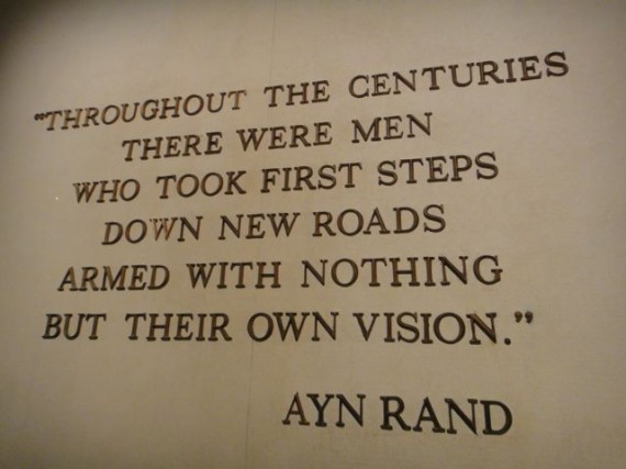 Ayn Rand quote at Disney's American Adventure