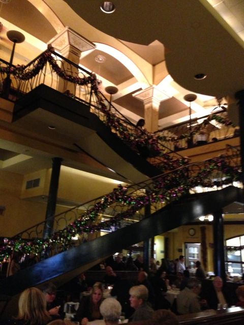 Staircase inside The Palace Cafe on Canal Street in New Orleans