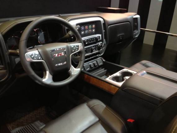drivers seat view of new GMC vehicle