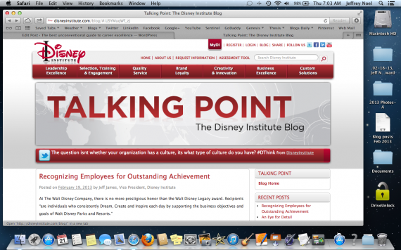 Talking Point Blog (Feb 19, 2013)