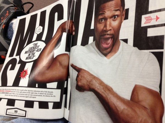 Michael Strahan feature in Men's Fitness Magazine