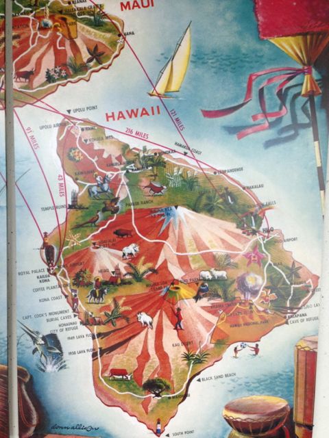 Airport map of Hawaiian Islands