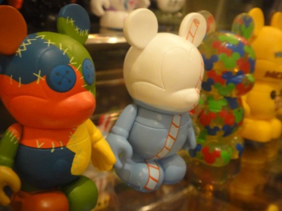 Mickey Mouse vinylmation characters in window display