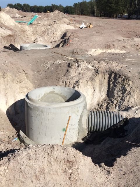 big drainage pipes in Orlando site