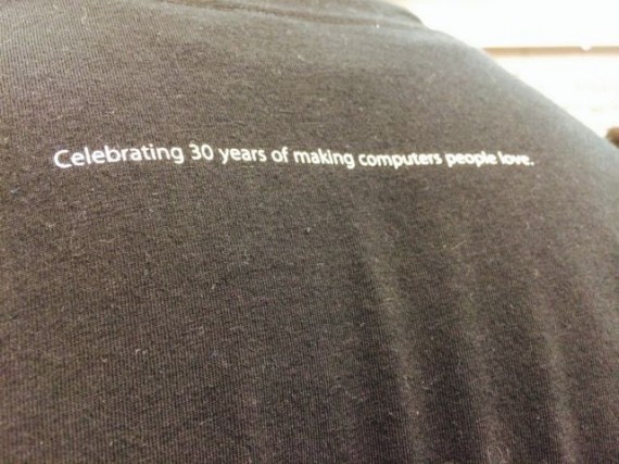 Apple Store employee t-shirt slogan