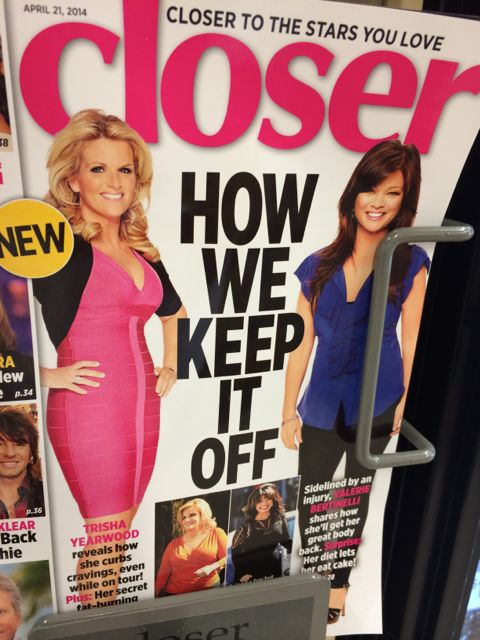 Grocery store tabloid section