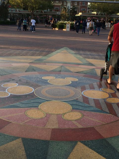 Disneyland compass entrance