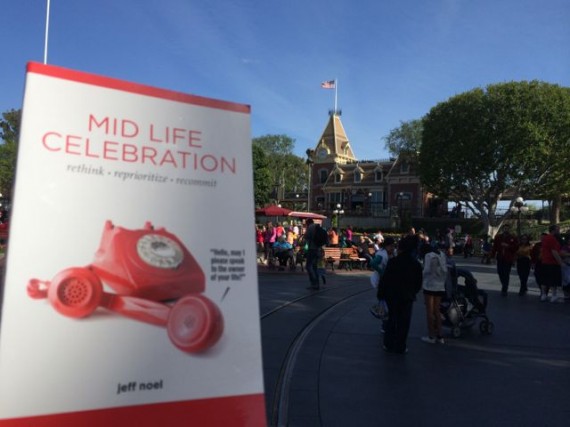 Midlife Celebration book at Disneyland Town Square