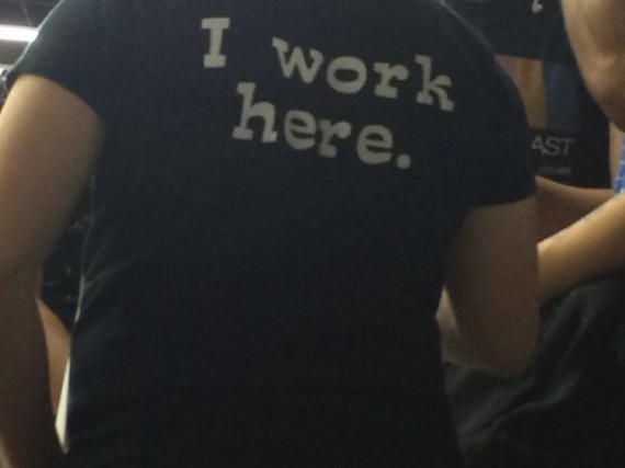 I work here t-shirt