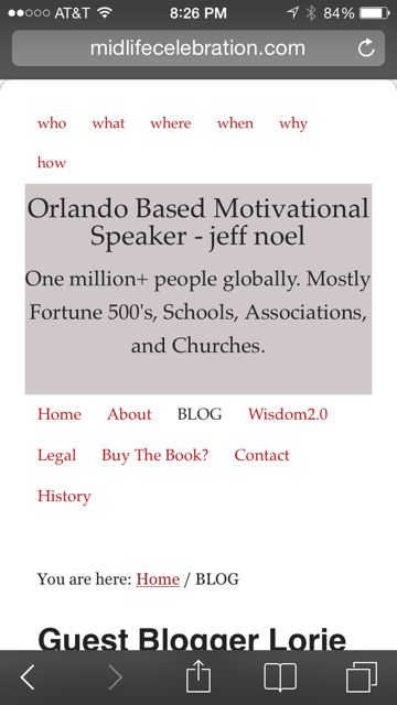 orlando based motivational speaker website on mobile