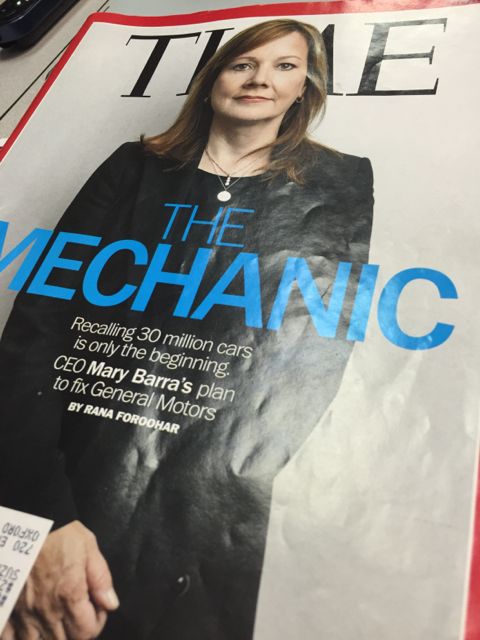 Time Magazine cover with Mary Barra