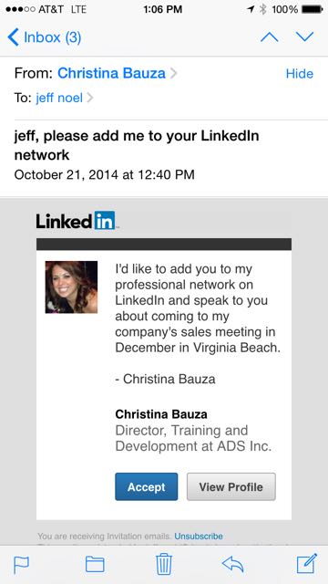 LinkedIn work referral