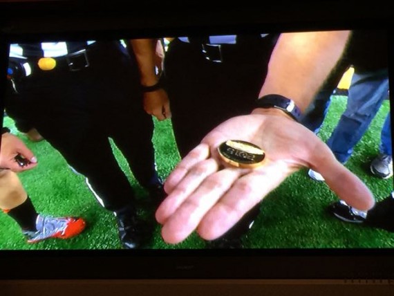 First College National Championship Game coin toss