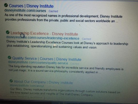 Disney Institute Course list