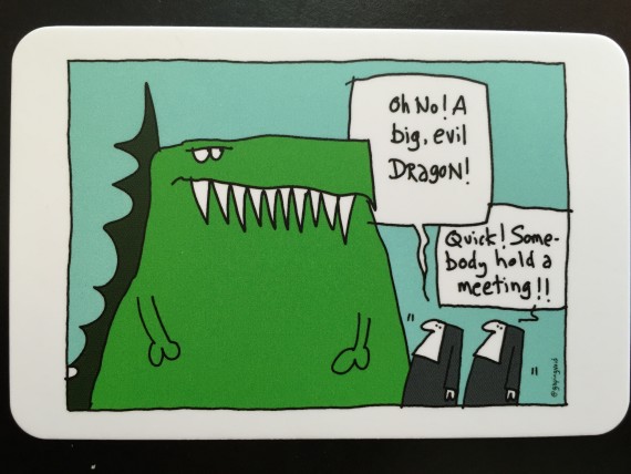 MOO Business card featuring Gapingvoid art
