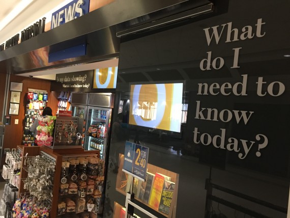 Airport bookstore sign