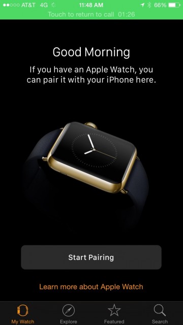 Apple Watch pairing