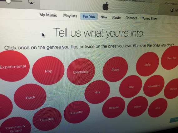 Apple Music selection screen shot