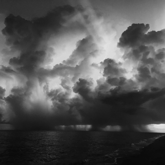 Sanibel sunset in black and white