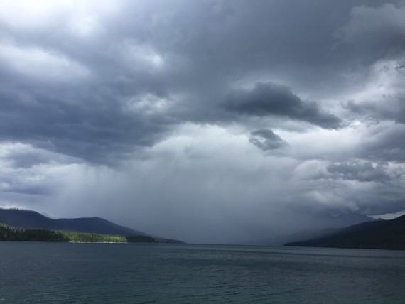 Glacier National Park Lake McDonald rainstorm