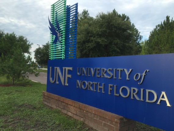 University of North Florida entrance sign
