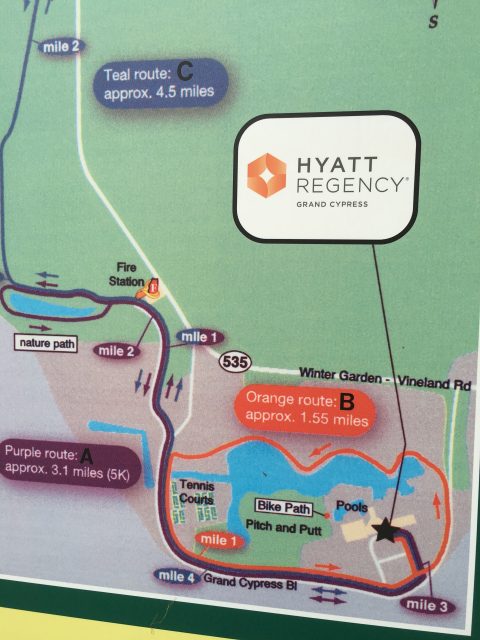 Hyatt Regency jogging map