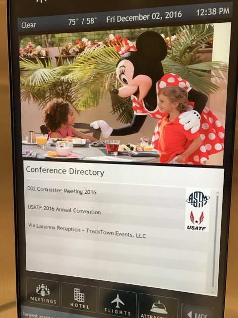 Disney conference center event board