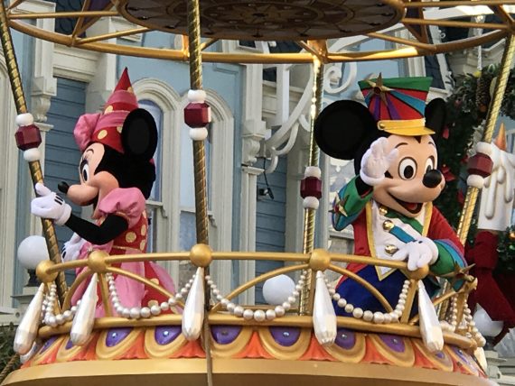 Mickey and Minnie Mouse on Parade float