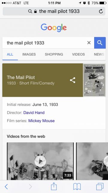 Disney's The Mail Pilot