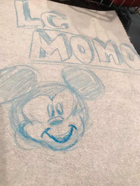 Mickey Mouse hand drawn