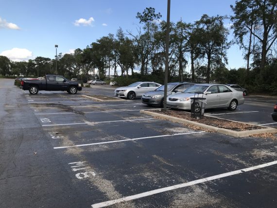Disney Hilton parking lot