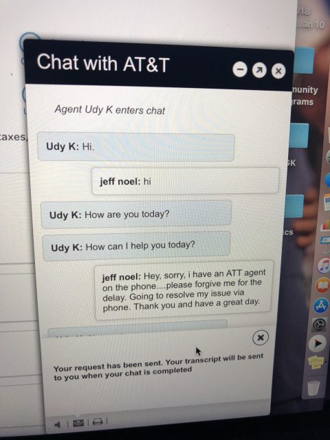 ATT chat log