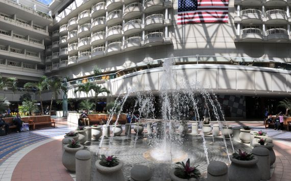 Orlando Airport indoor fountain