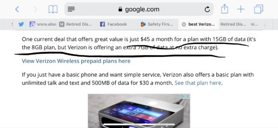 Verizon monthly plans