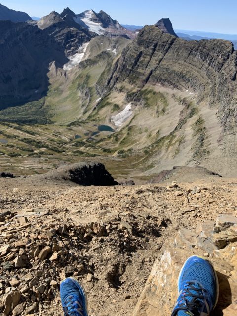 Glacier mountainside rest spot