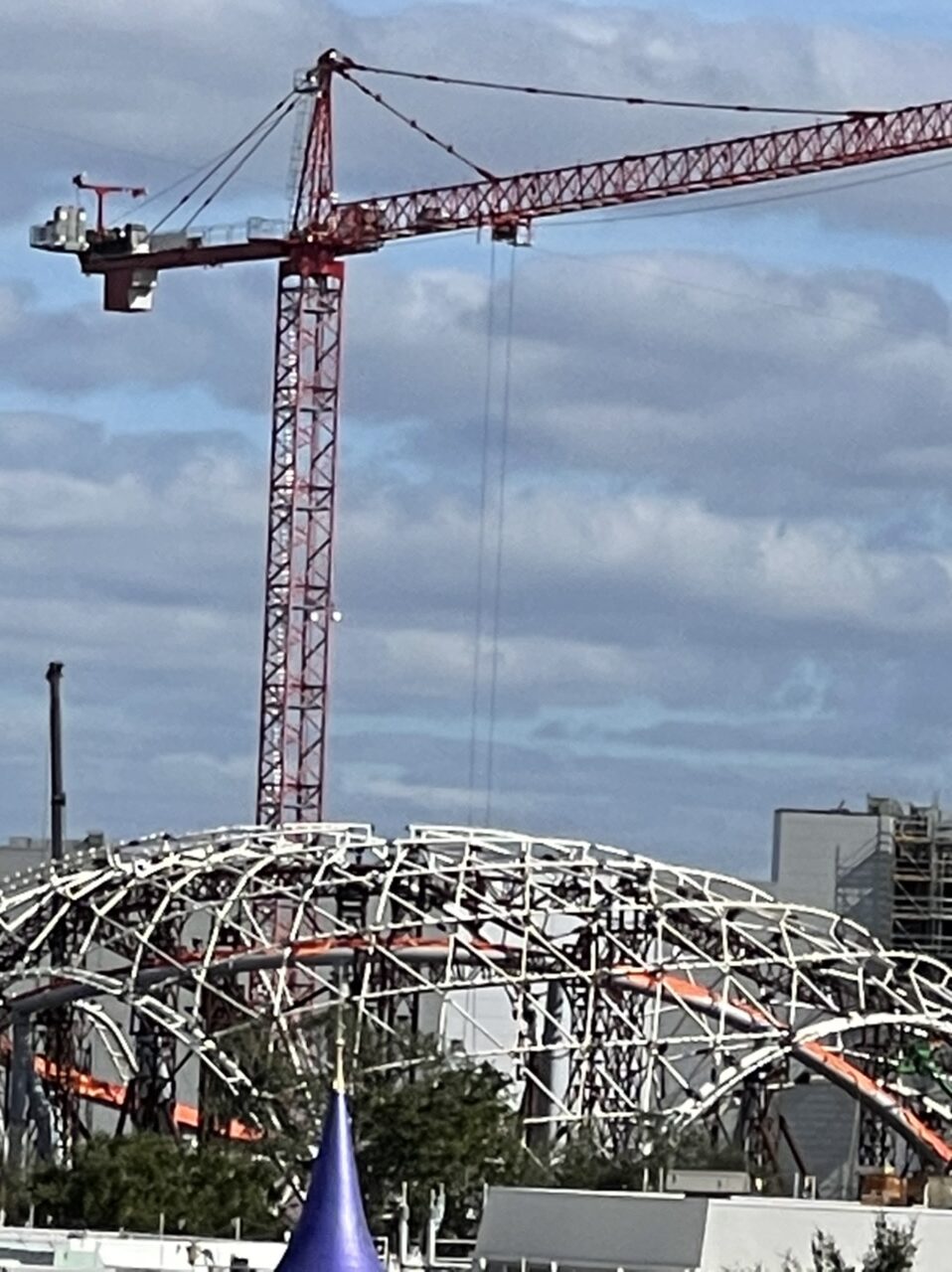 Large construction crane at Walt Disney World