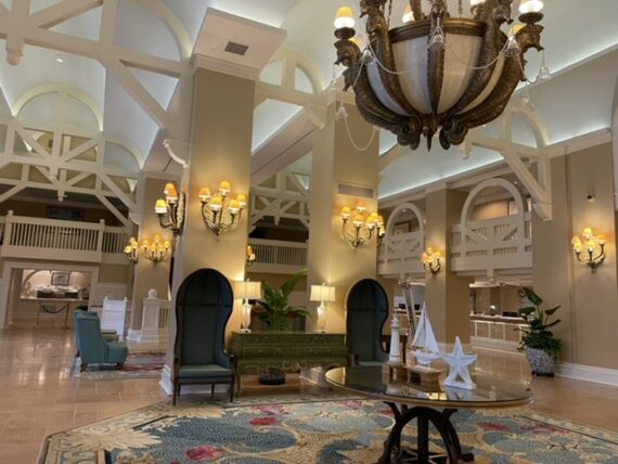 Yacht Club Resort lobby at Walt Disney World