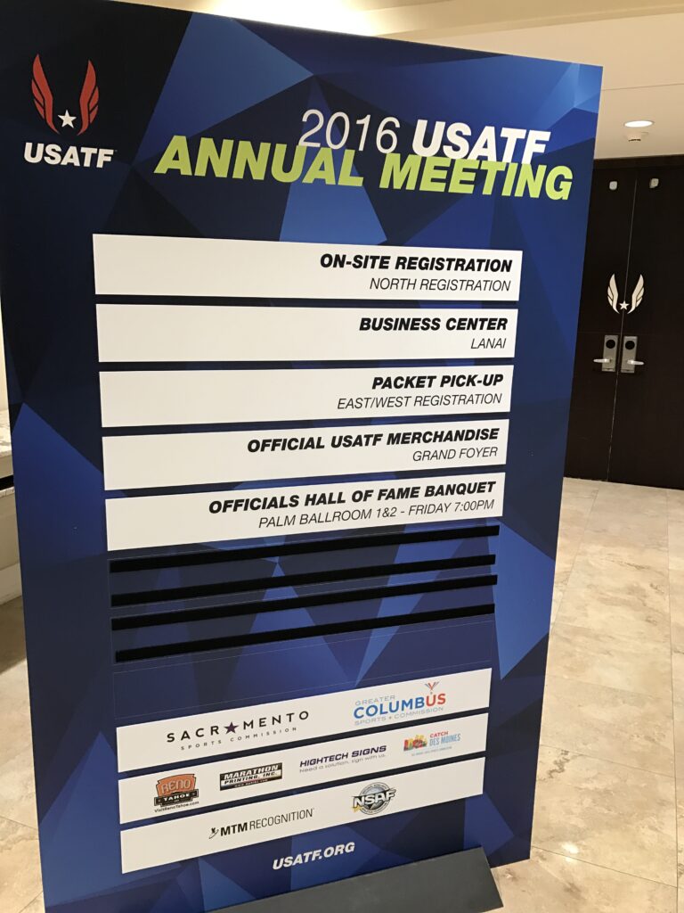 USATF annual meeting agenda board