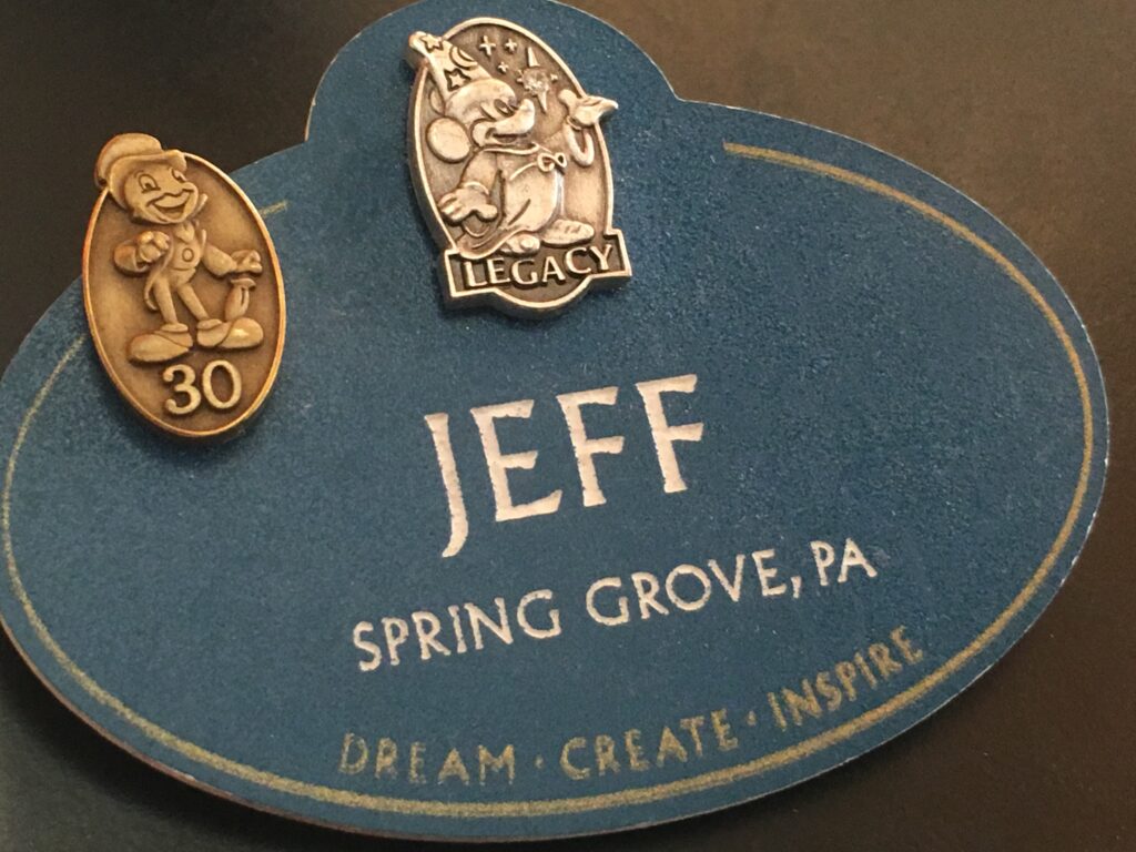 Disney Customer Service Speaker Jeff noel's name tag