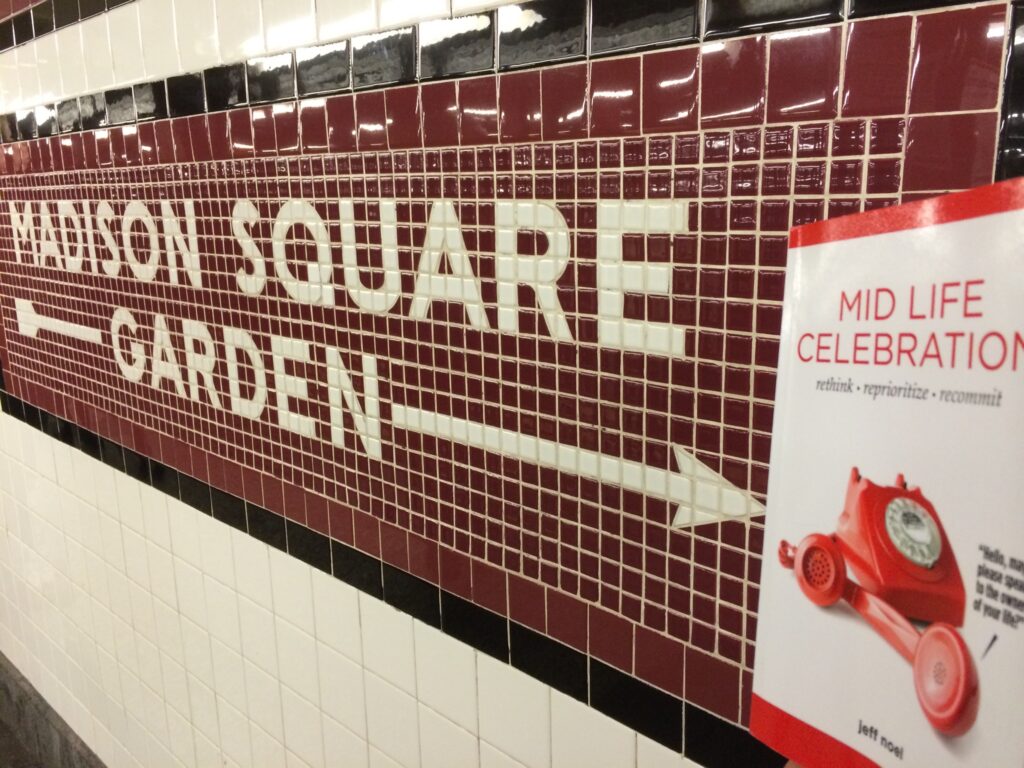 Mid Life Celebration book at Madison Square garden theater