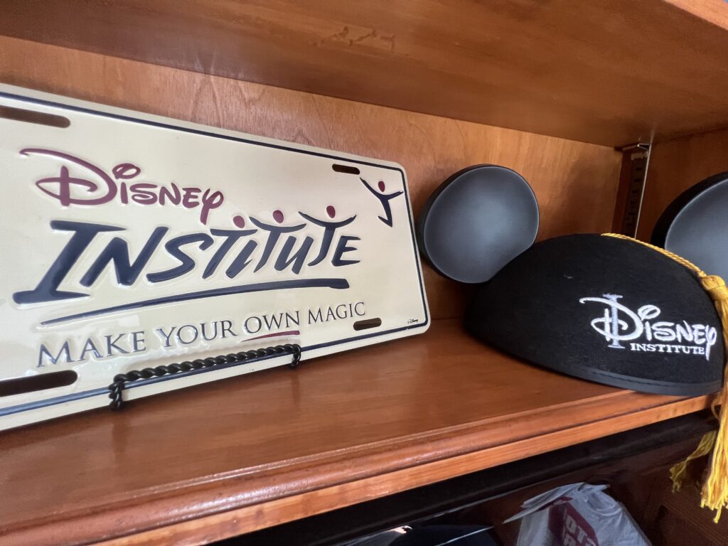 Disney Institute lisence plate and hat