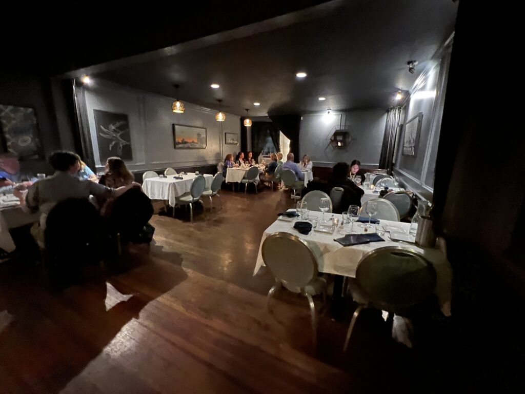 Small restaurant dining room