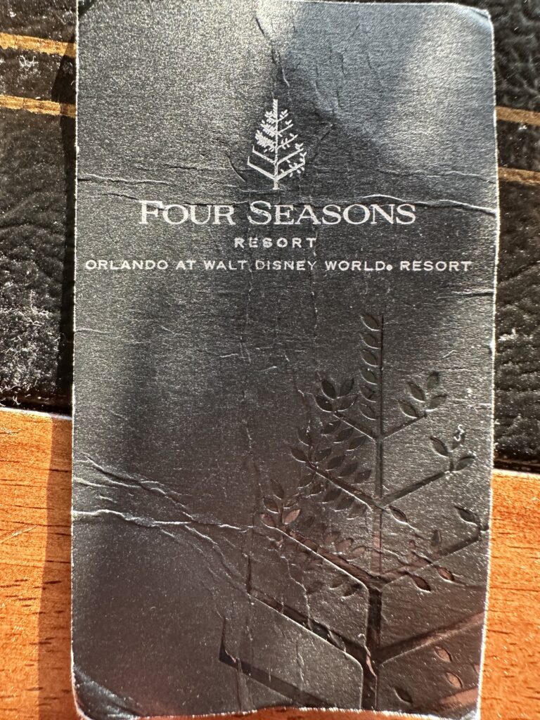 Four seasons resort business card