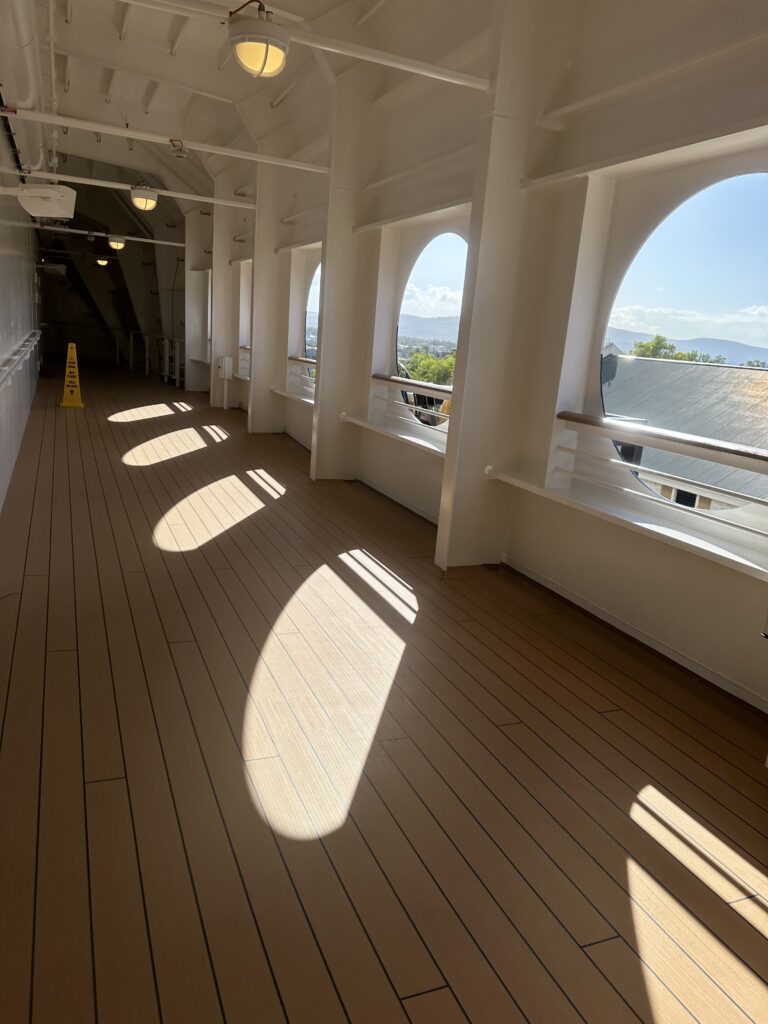 Cruise ship walk way