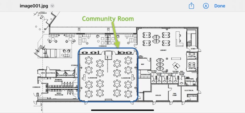 meeting room floor diagram