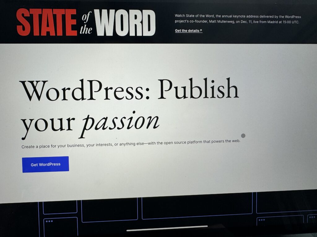 WordPress State of the Word screenshot