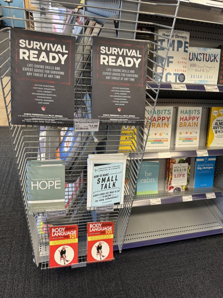 business inspirational books display